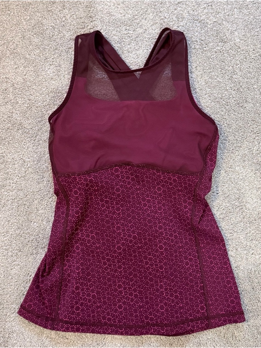 Lululemon | Ready Set Sweat Tank Size 4 Raspberry Pixel - Picture 2 of 4